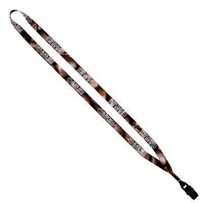 1/2" Dye-Sublimated Lanyard with Metal Crimp and Bulldog Clip