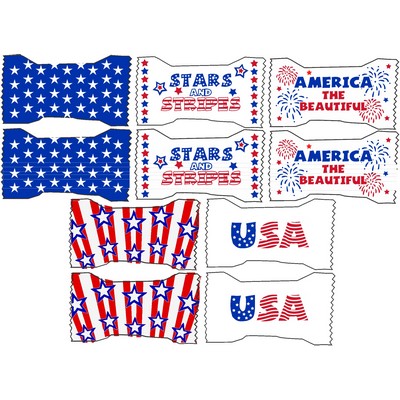 Assorted Fruit Balls In A "Stars & Stripes" Wrapper
