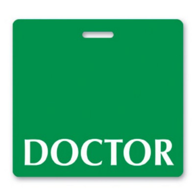 USA Made Laminated Plastic Square Badge Talker with Tag Slot (4"x4")