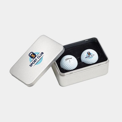 Titleist® Custom Pro V1 2-Golf Ball Business Card Tin