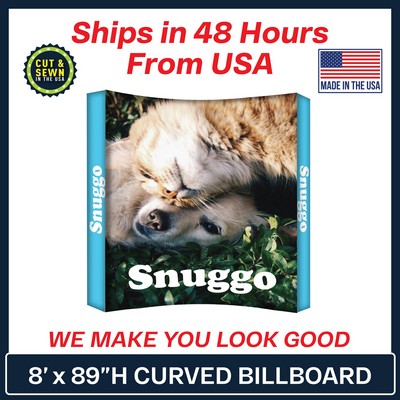 8' x 89" Billboard Curved Display Kit - Made in the USA