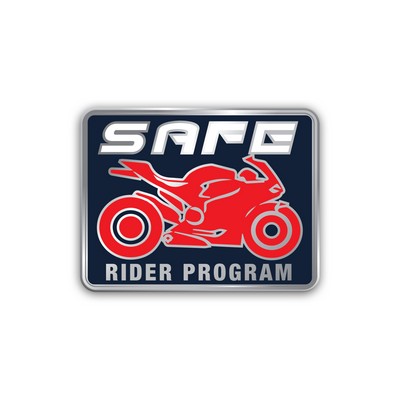 USA MADE Ink Struck Metal Full Color Lapel Pin With Single Clutch Pin - Nickel/Silver