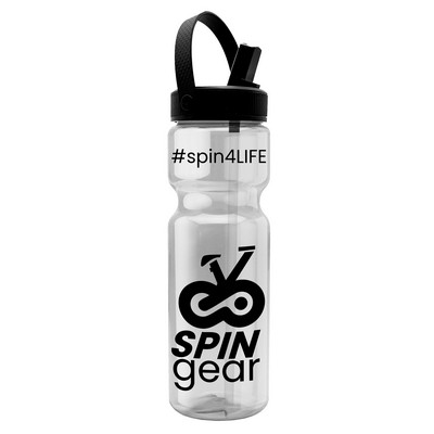 Garyline® Champ Bottle with Flip-Straw, Swivel-Handle Lid - 28 oz.