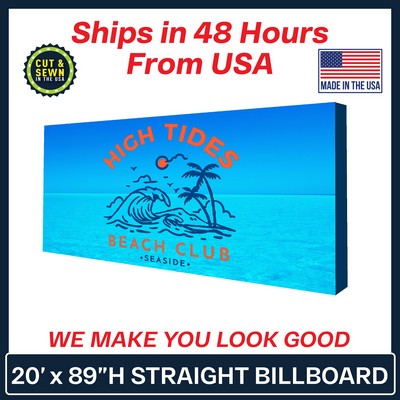 20' Straight Billboard Pop-Up Display Kit - Made in the USA