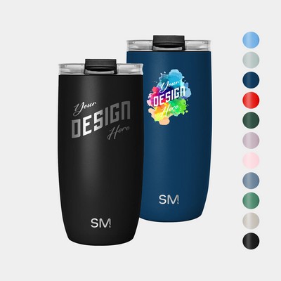 16 oz Simple Modern® Stainless Steel Double-Walled Insulated Voyager Tumbler Clear Flip Lid & Straw