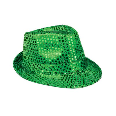 Green Sequin Fedora