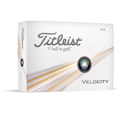 Titleist Velocity Logo Golf Balls - 1 Dozen/1 Pole