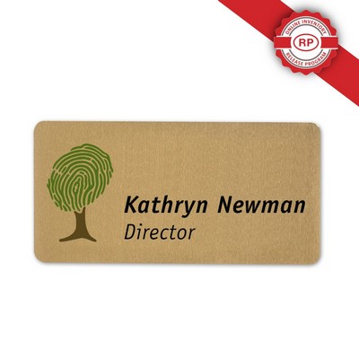 USA Made Eco-Friendly UV Personalized Aluminum Badges (1-5 Sq. Inches)