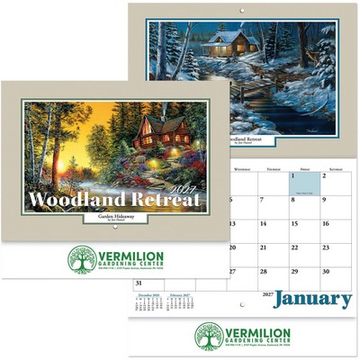 Woodland Stapled Wall Calendar