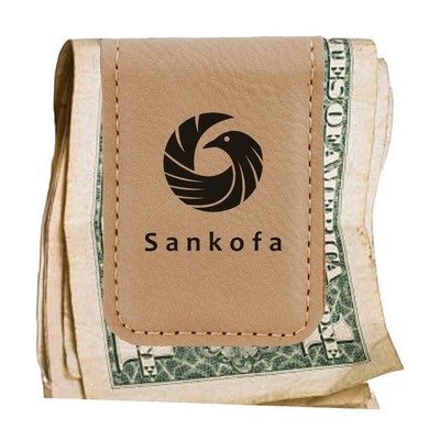Laser Engraved Leatherette Money Clip (1.75" x 2.5")