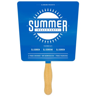 Tapered Sandwiched Fan with Single Color Imprint