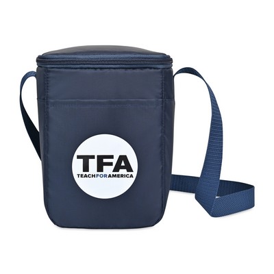 Arlo Recycled rPET 6 Can Lunch Cooler - Navy