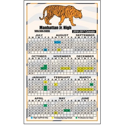 At-A-Glance School Calendar Magnet w/Square Corners (3 1/2"x 5 5/8")