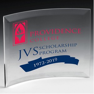 Laser Engraved Freestanding Curved Award (4"x 6"x 1/4")