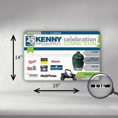 Fabric Counter Mat w/ Heavy-Duty Backing (14"x19"x1/16") SLIM