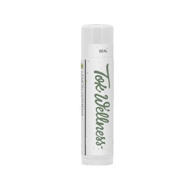 Lemon Verbena Natural Lip Balm in White Tube