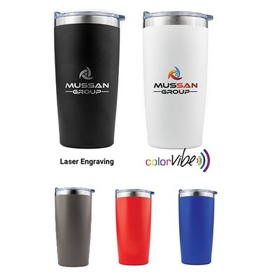 20 Oz. SipTek™ Powder Coated Tumbler w/Clear Slide Lid