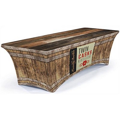 Custom Table Throws 8' Full Color Covers Stretch Fitted Tablecloth