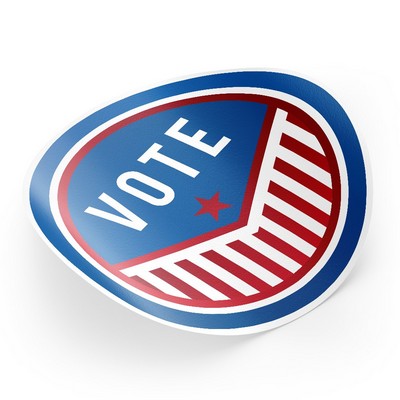 1.5" dia. Kwik-Ship White Vinyl Screen Print Circle Decal