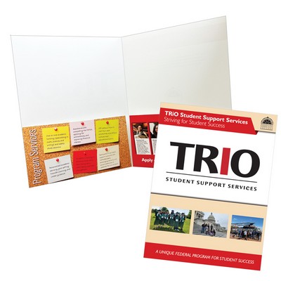 Full Size Folder with 5" Tall Pockets Printed in Full Color 4/0