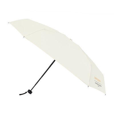 Elements 39" Recycled rPET Manual Mini Folding Umbrella - Cream
