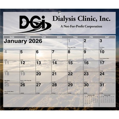 Mini Tear-Off Sheet Calendar - Peaceful Peaks