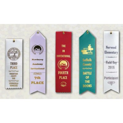 Custom Finished Top Award Ribbons 2 1/2" x 12"