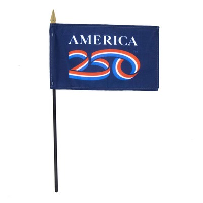 4" x 6" US 250th Anniversary Stick Flag