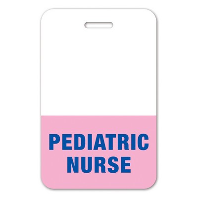 USA Made Laminated Plastic Tall Rectangle Badge Talker with Tag Slot (2.25"x3.5")