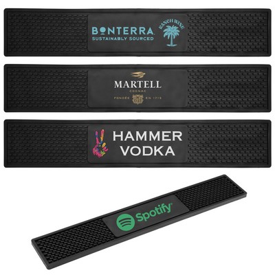 Heavy Duty Vinyl Bar Counter Rail Mat - 3 1/2" x 20"