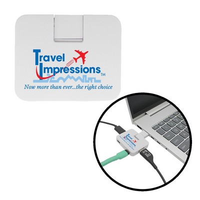 Recycled 4-in-1 USB Hub, Full Color Digital