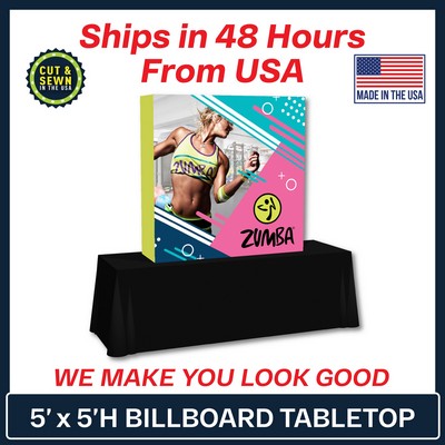 5' x 5' Tabletop Billboard Pop-Up Display Kit - Made in the USA