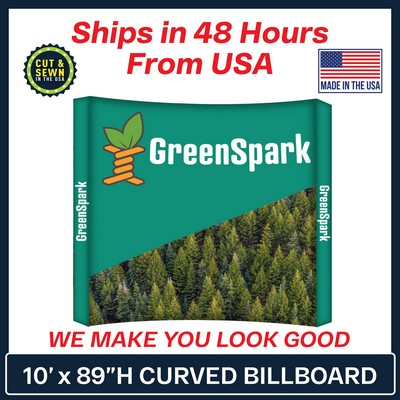 10' Curve Billboard Pop-Up Display Kit - Made in the USA