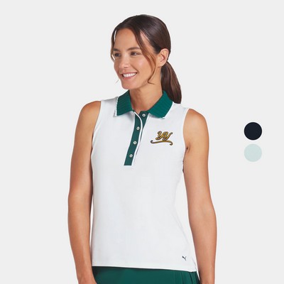 PUMA® CLOUDSPUN Bridges Women's Sleeveless Golf Polo Shirt