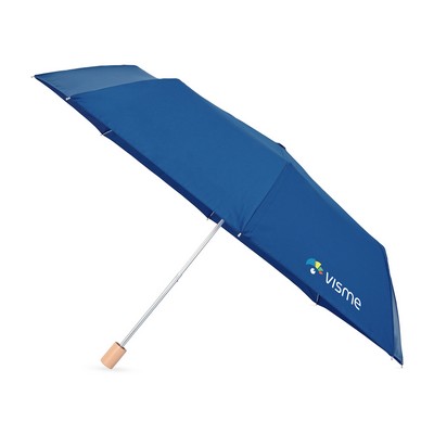 Elements 43" Recycled rPET Manual Folding Umbrella - Royal Blue
