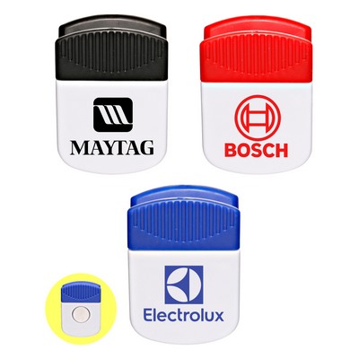 Union Printed - Wide Square Shaped Memo Clip with Magnetic Back 1-Color Logo