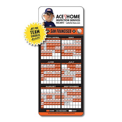 Sports Laminated Card - 3.5x8.5 - Baseball Schedules