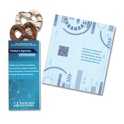 Full-Color Custom Sweeter Cards with Chocolate Dipped Pretzels