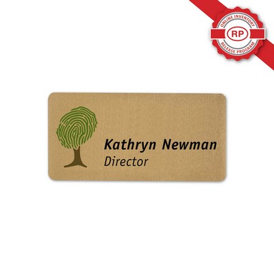 USA Made Eco-Friendly UV Full Color Aluminum Badges (1.50" x 3.00" Inches) - logo only