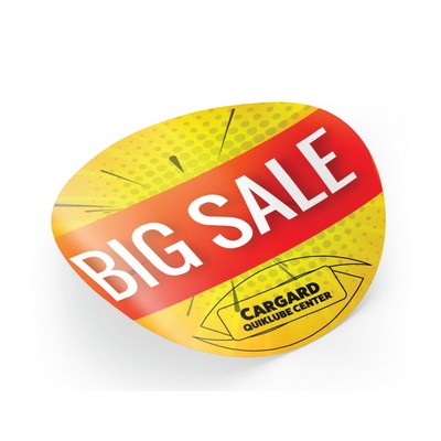 1.5" dia. Kwik-Ship White Vinyl Digital Print Circle Decal