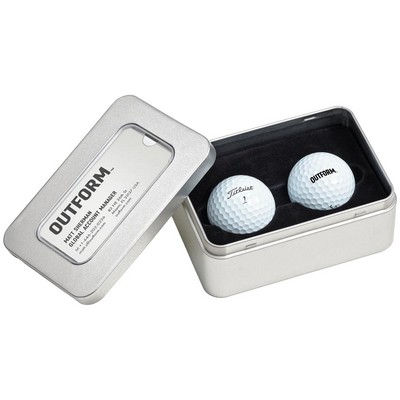 Titleist® Pro V1 2-Golf Ball Business Card Tin