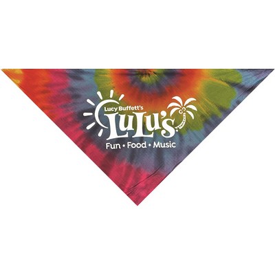Tie-Dye Pet Bandanna Triangles (XS/SM) 14"x14"x19" 100% Cotton Pre-Dyed (19) Stock Colorways
