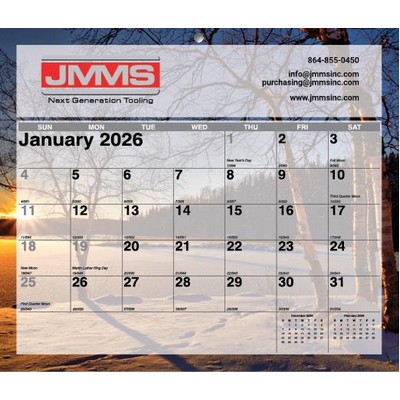 Mini Tear-Off Sheet Calendar - Serene Sunsets