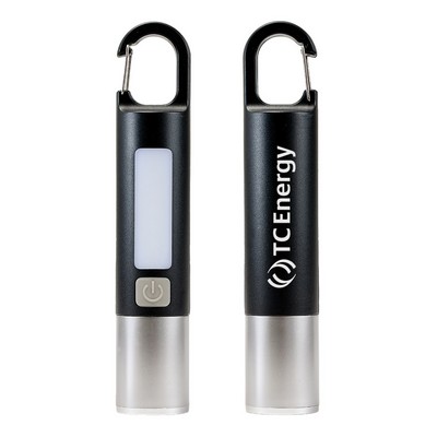 Cedar Creek® Summit Carabiner Clip Rechargeable LED Flashlight - Black