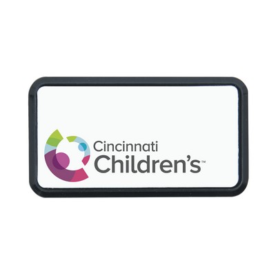 Plastic Framed Badges Rounded Corners - No Personalization 1.5"X3" (UV Inkjet)