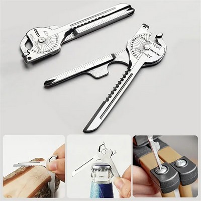 6-in-1 Stainless Steel Multi-Tool Keychain