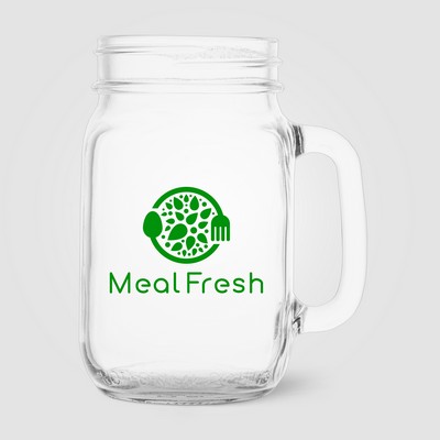 Root Handled Jar Glass - 16 oz. - Silkscreen