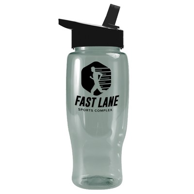 Garyline® Poly+ Recycled Bottle with Flip-Straw Lid - 27 oz.