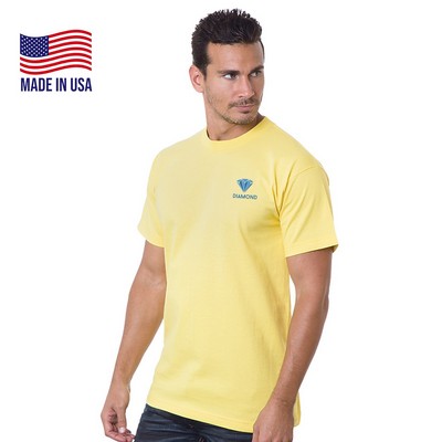 USA Made 100% Pre-Shrunk Heavyweight Crew Tee Shirt