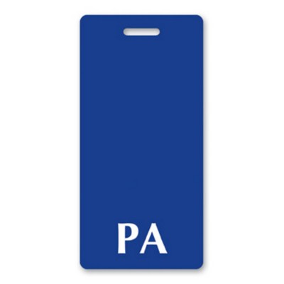 USA Made Laminated Plastic Tall Rectangle Badge Talker with Tag Slot (2.125"x4.375")